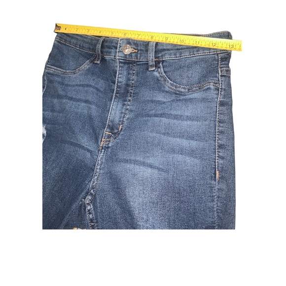 NWT H&M Divided Dark Blue Distressed Super Skinny Jeans Sz 6 - Picture 6 of 7